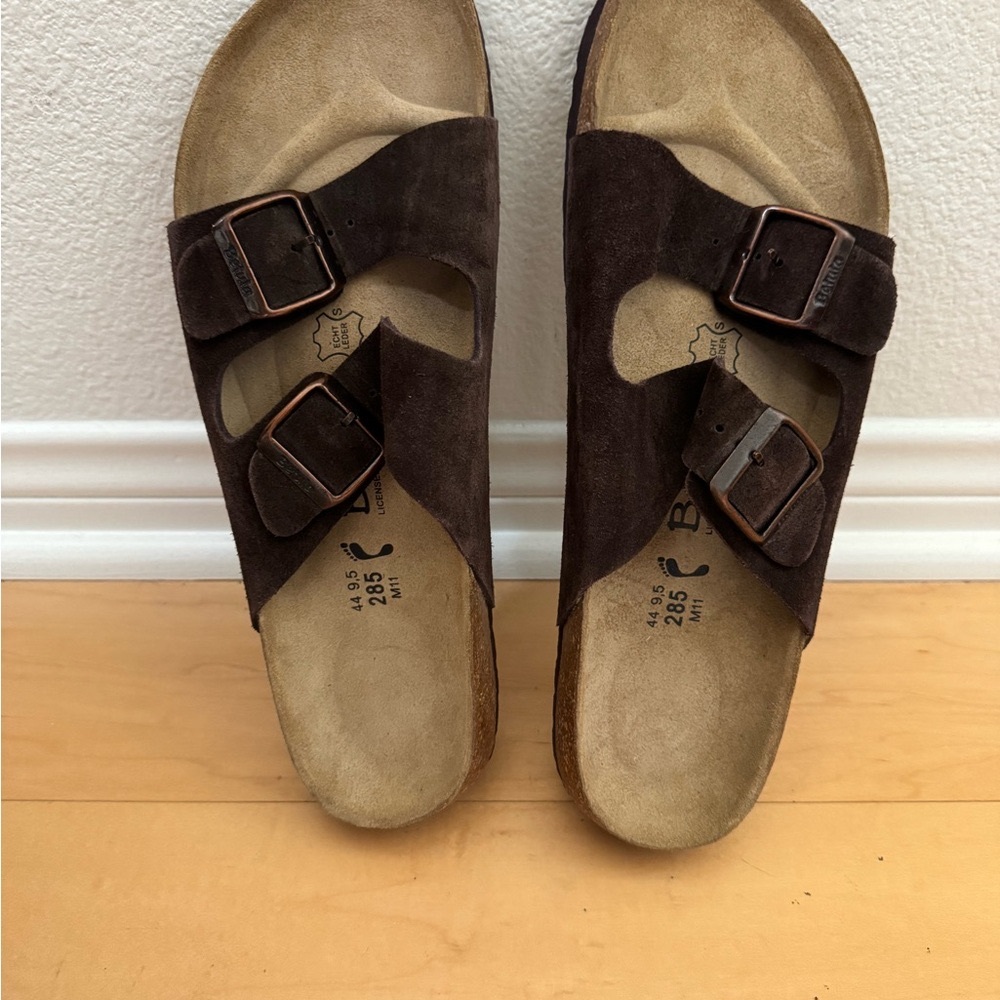 Betula by Birkenstock Brown Suede Sandals with Buckles Men Size 11 New